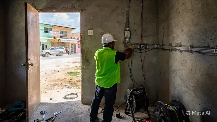 Instalación eléctrica residencial en El Chal, Petén