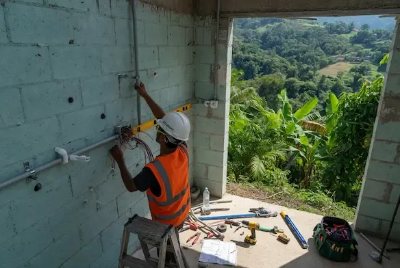 Instalación eléctrica residencial en San Andrés, Petén
