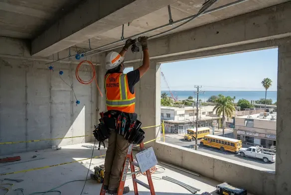 Instalación eléctrica residencial en San Benito, Petén