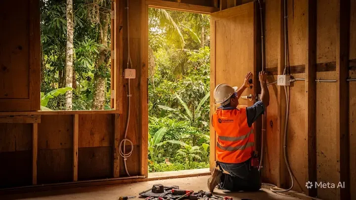 Instalación eléctrica residencial en San Luis, Petén