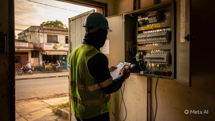 Mantenimiento eléctrico preventivo en El Chal, Petén
