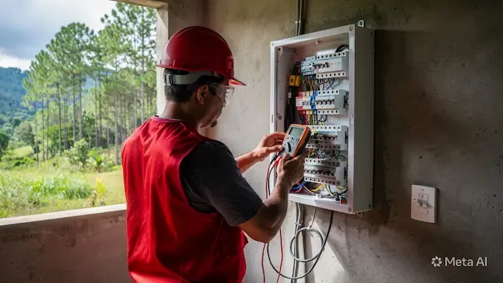 Reparación de fallas eléctricas en Poptún, Petén